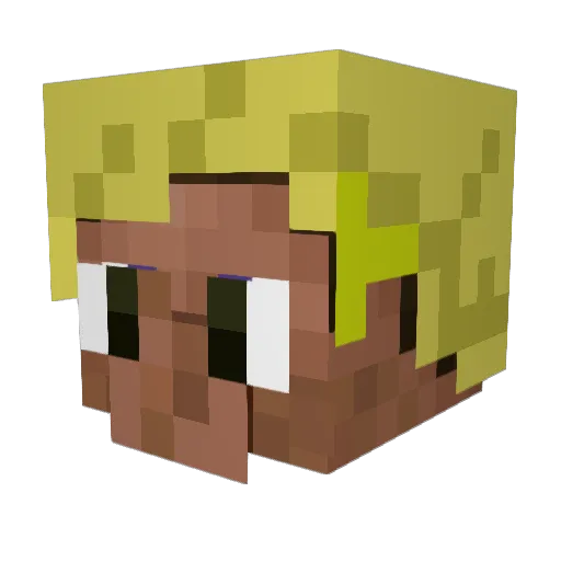 Tizicrack Minecraft avatar head, 3D render