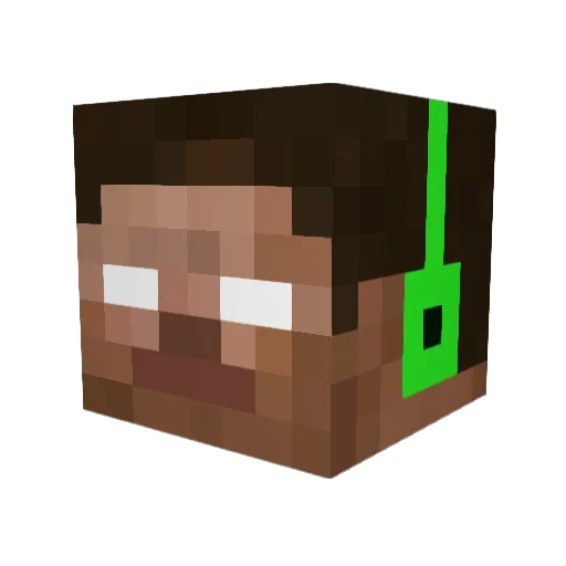 Tizicrafter Minecraft avatar head, 3D render