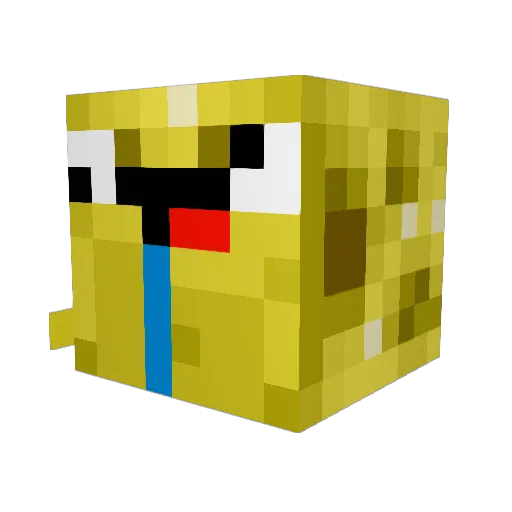 Tiziy18 Minecraft avatar head, 3D render