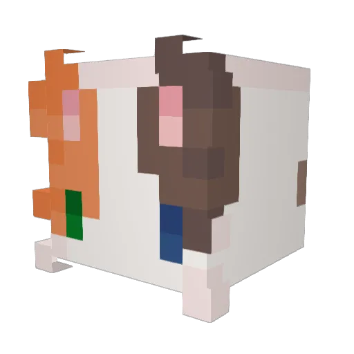 Tizyex Minecraft avatar head, 3D render