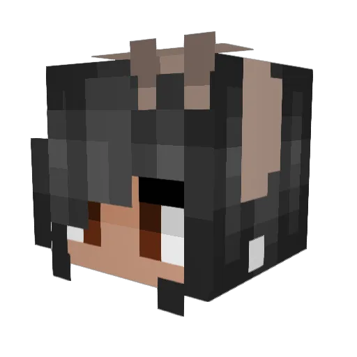 Tizzooo Minecraft avatar head, 3D render
