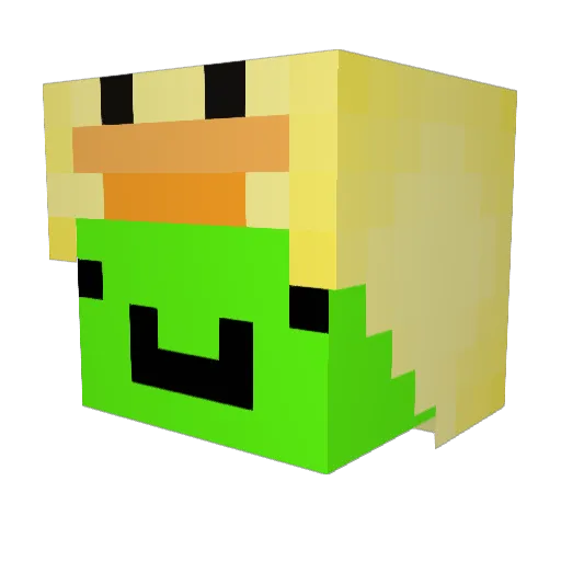 Tizzyonyoutube Minecraft avatar head, 3D render