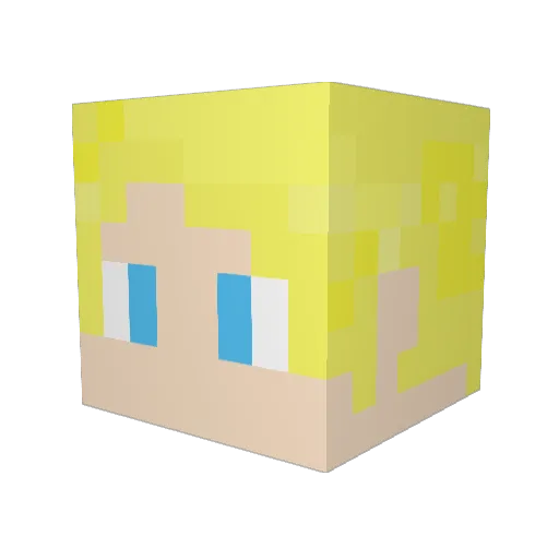 Tizzzy Minecraft avatar head, 3D render