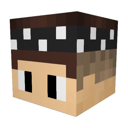 TjArrAk Minecraft avatar head, 3D render