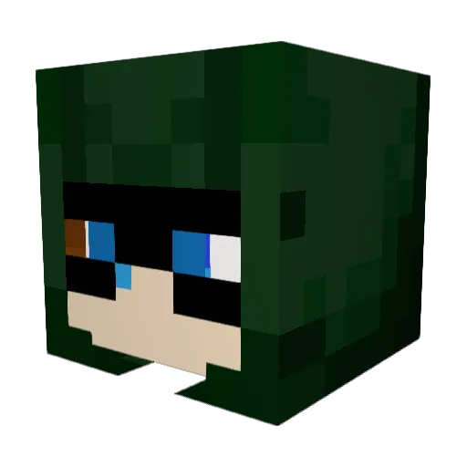 TjFoles Minecraft avatar head, 3D render