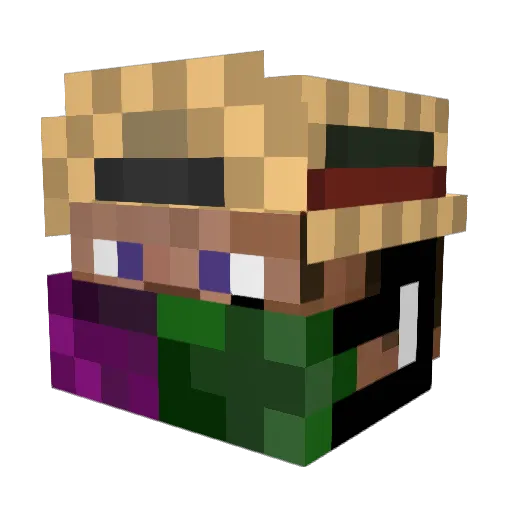 Tjabo69 Minecraft avatar head, 3D render