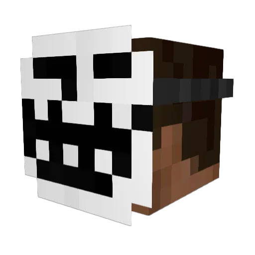 Tjamme Minecraft avatar head, 3D render
