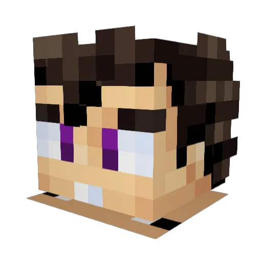 Tjeddo Minecraft avatar head, 3D render