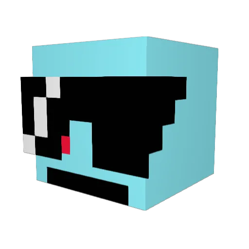 TjejStryparn Minecraft avatar head, 3D render
