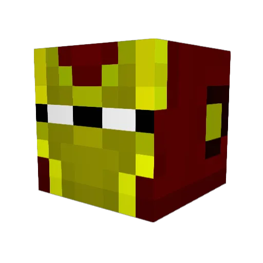 Tjhiev Minecraft avatar head, 3D render