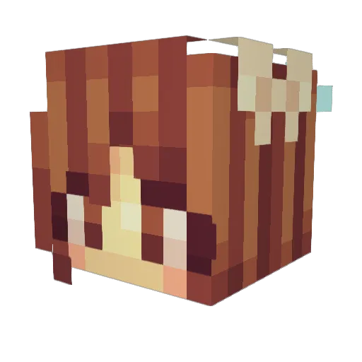 Tjiayi Minecraft avatar head, 3D render