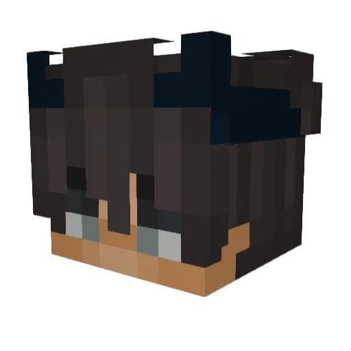 Tjib Minecraft avatar head, 3D render