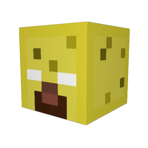 Tjibbo Minecraft avatar head, 3D render