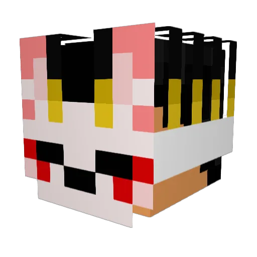Tjk018 Minecraft avatar head, 3D render