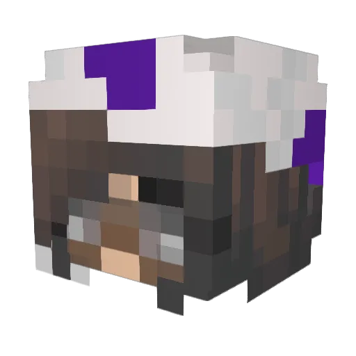 Tjoad Minecraft avatar head, 3D render
