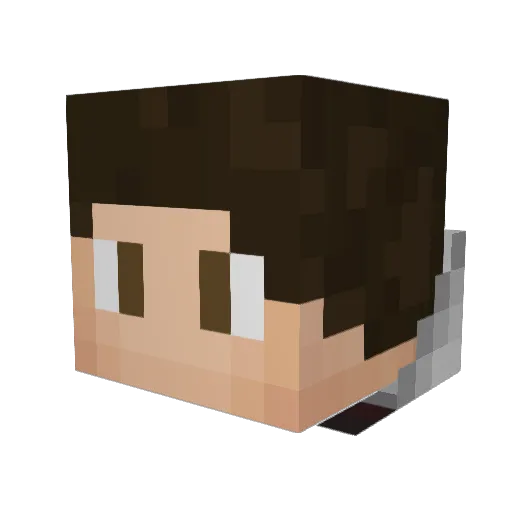 Tjockjohan Minecraft avatar head, 3D render