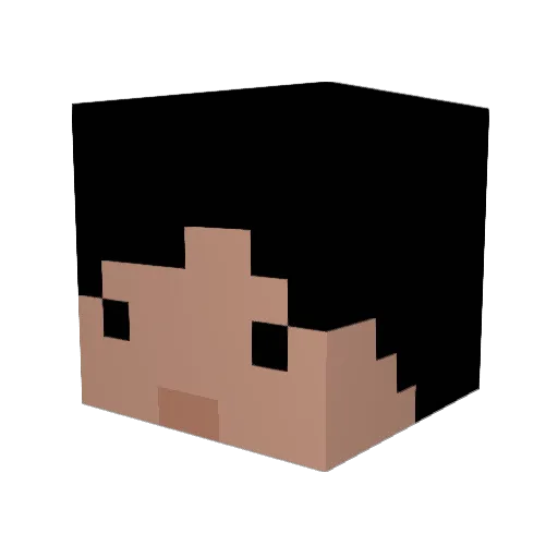 Tjr15_ Minecraft avatar head, 3D render