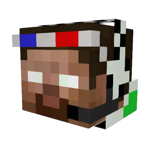 TjulaHop Minecraft avatar head, 3D render