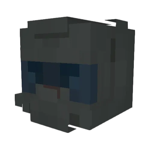 Tjxhn Minecraft avatar head, 3D render