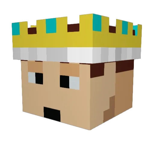 TkJG01 Minecraft avatar head, 3D render