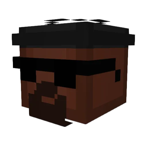 Tkacziwo Minecraft avatar head, 3D render