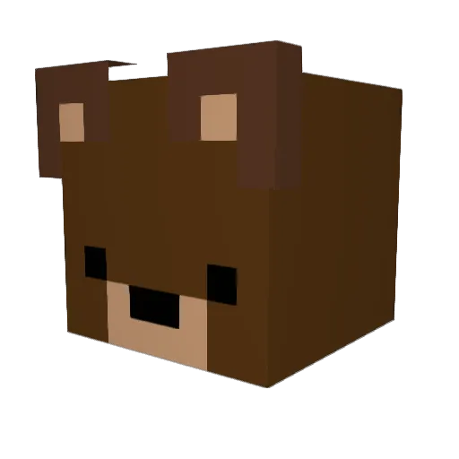 Tkakes Minecraft avatar head, 3D render