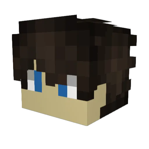 Tkelm Minecraft avatar head, 3D render