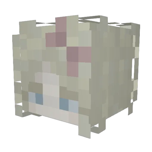 TkiX Minecraft avatar head, 3D render