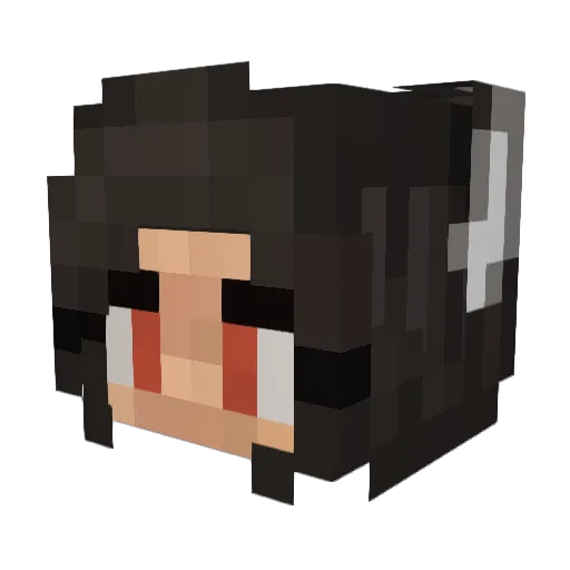 Tknat Minecraft avatar head, 3D render