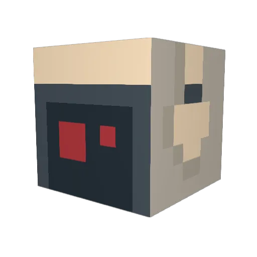 Tkumurre Minecraft avatar head, 3D render