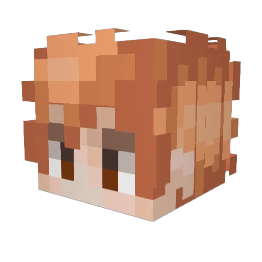 TkyKei Minecraft avatar head, 3D render