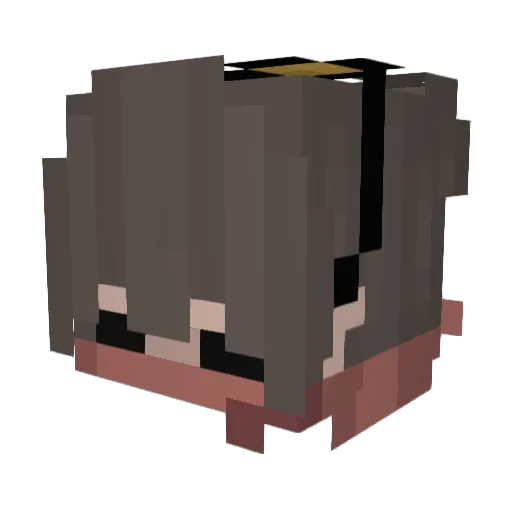 Tkyy0 Minecraft avatar head, 3D render
