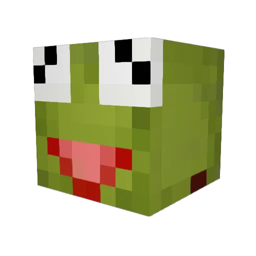 Tleikonnen Minecraft avatar head, 3D render