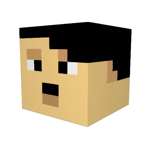 Tlion5x Minecraft avatar head, 3D render
