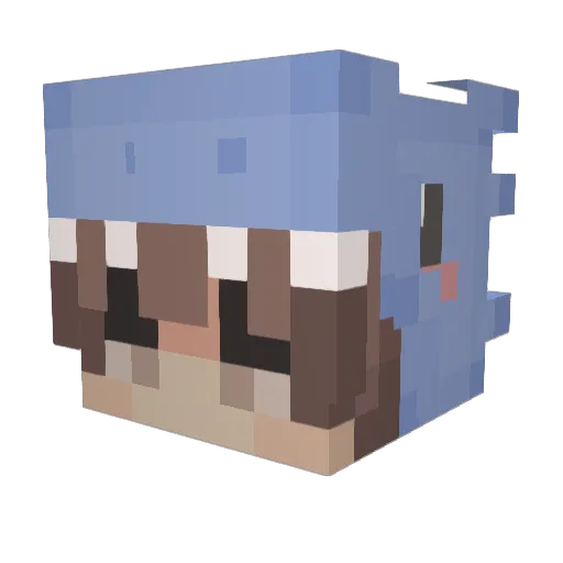 TliveOree Minecraft avatar head, 3D render