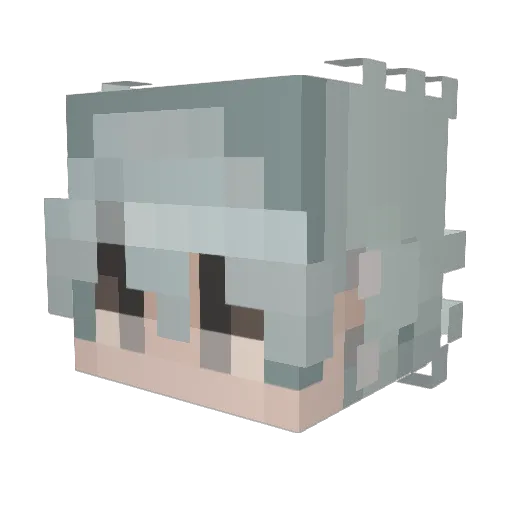 Tlkhoon Minecraft avatar head, 3D render