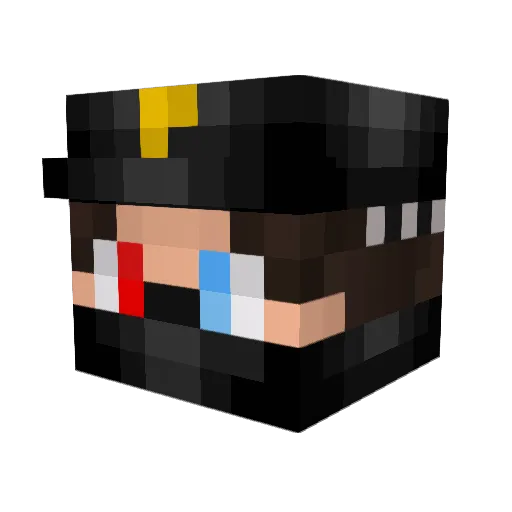 Tlnwza Minecraft avatar head, 3D render