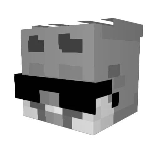 Tlr0 Minecraft avatar head, 3D render