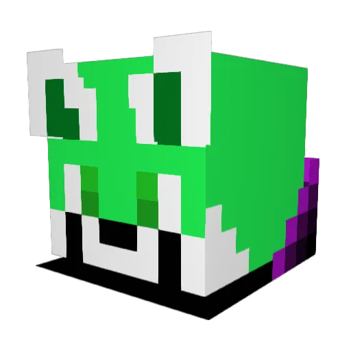 TmGms112 Minecraft avatar head, 3D render