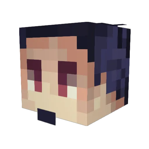 TmRo Minecraft avatar head, 3D render