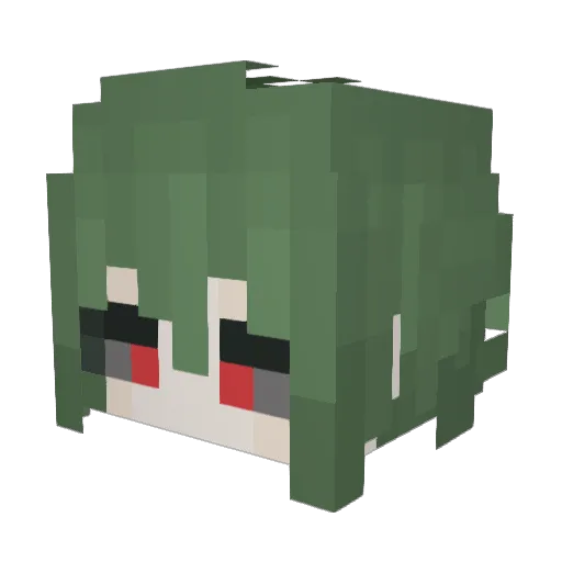 TmT121 Minecraft avatar head, 3D render