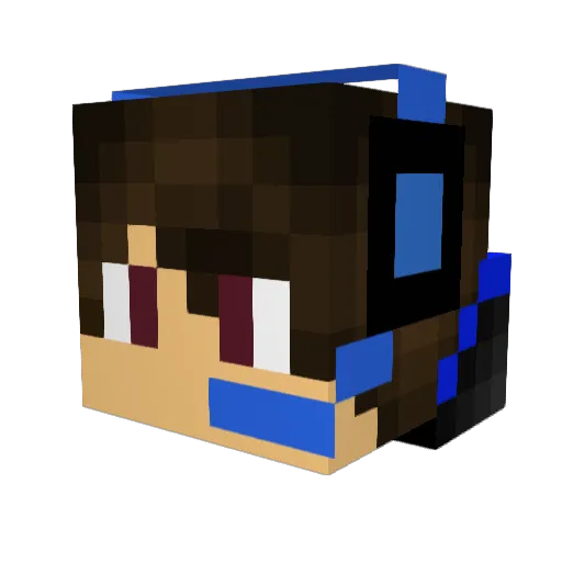 Tm_sk02 Minecraft avatar head, 3D render