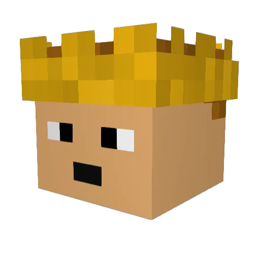 Tmallow2011 Minecraft avatar head, 3D render