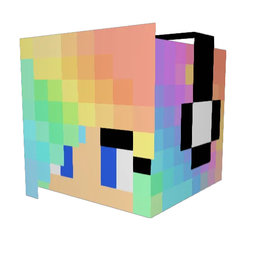 Tmarie Minecraft avatar head, 3D render