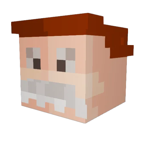 Tmdba Minecraft avatar head, 3D render