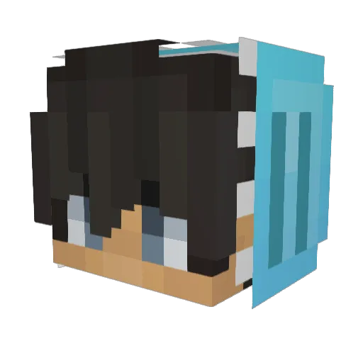 TmiTun Minecraft avatar head, 3D render