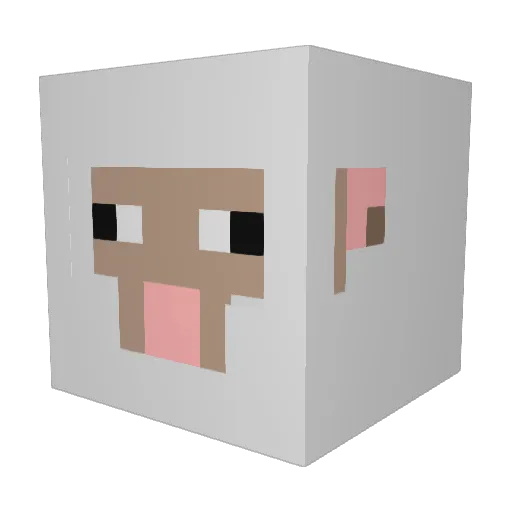 Tmoima Minecraft avatar head, 3D render