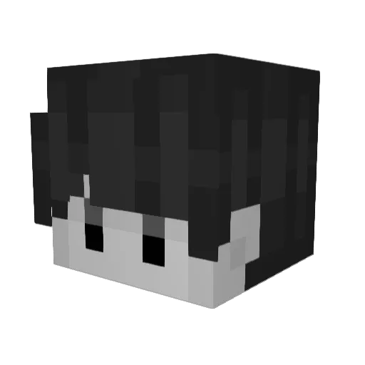 Tmsaga Minecraft avatar head, 3D render