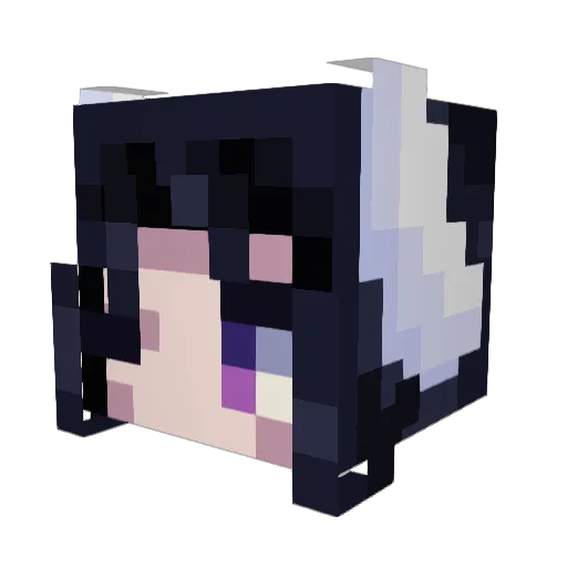 TmtFMQ__ Minecraft avatar head, 3D render