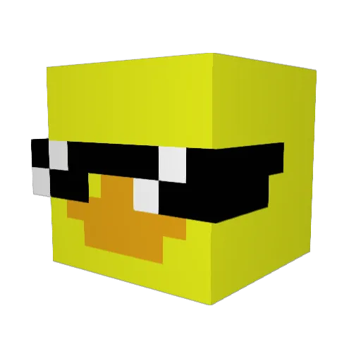 Tmuron1 Minecraft avatar head, 3D render